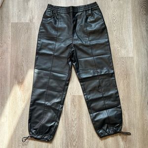 Zara Leather Cargo Pants